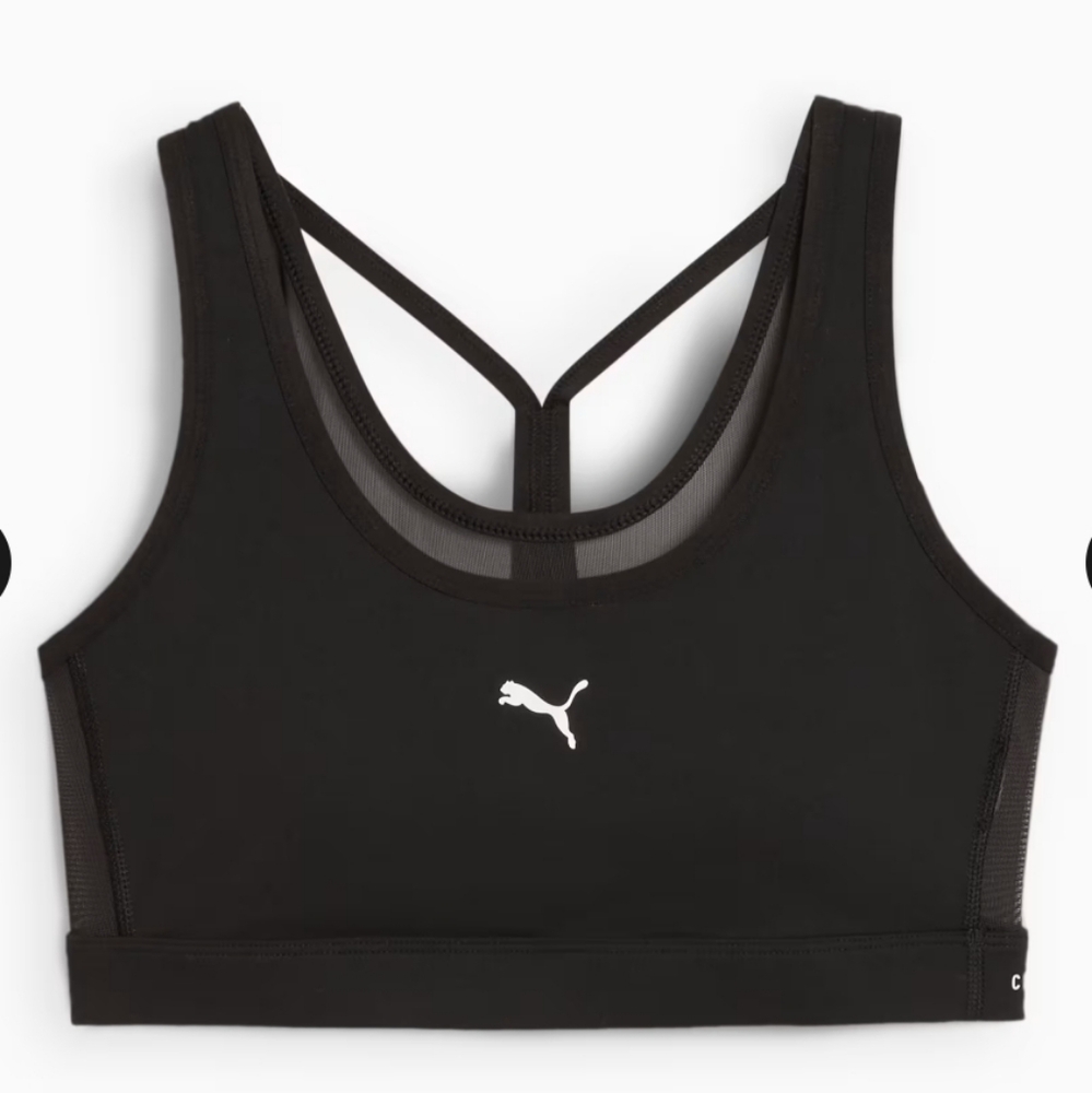 Puma Jet Black Athletic Bra, 2 Bras